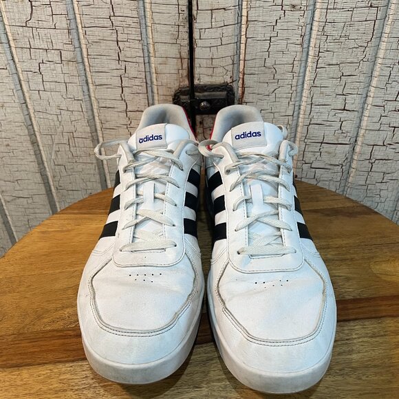 adidas mens 13 COURTBEAT White/Black/Better Scarlet sneakers - Picture 3 of 6